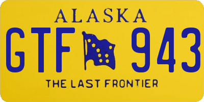 AK license plate GTF943