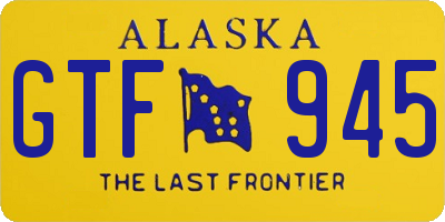 AK license plate GTF945