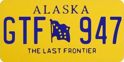 AK license plate GTF947