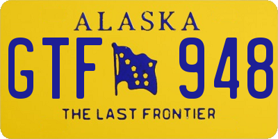 AK license plate GTF948