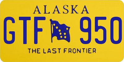 AK license plate GTF950