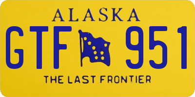 AK license plate GTF951