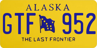 AK license plate GTF952