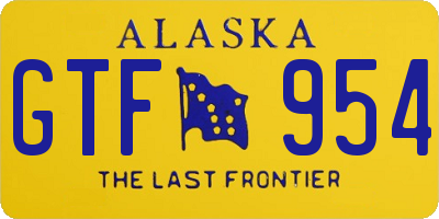 AK license plate GTF954