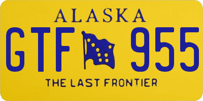 AK license plate GTF955