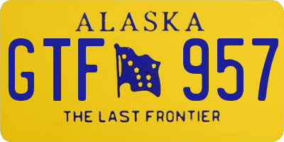 AK license plate GTF957