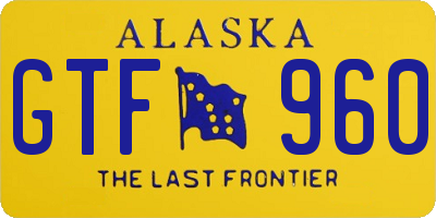 AK license plate GTF960