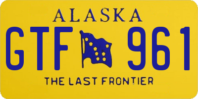 AK license plate GTF961