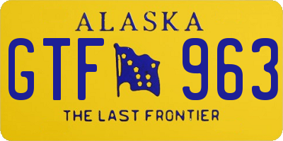 AK license plate GTF963