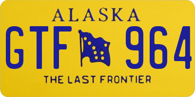 AK license plate GTF964