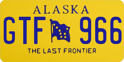 AK license plate GTF966