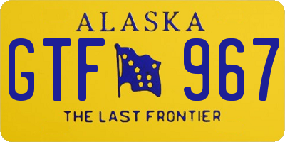 AK license plate GTF967