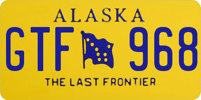 AK license plate GTF968