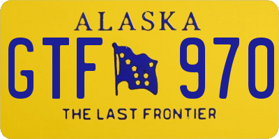 AK license plate GTF970