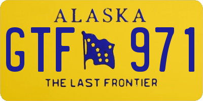 AK license plate GTF971