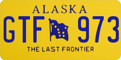 AK license plate GTF973