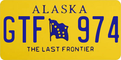 AK license plate GTF974