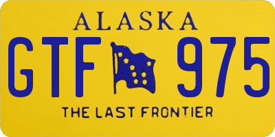 AK license plate GTF975