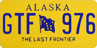 AK license plate GTF976