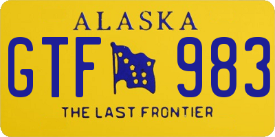 AK license plate GTF983