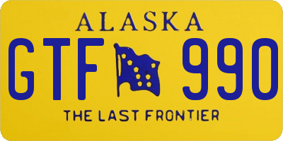 AK license plate GTF990