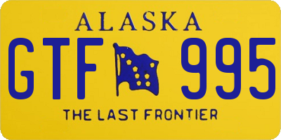 AK license plate GTF995