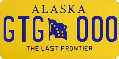 AK license plate GTG000