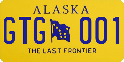 AK license plate GTG001