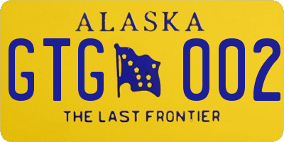 AK license plate GTG002