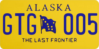 AK license plate GTG005