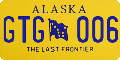 AK license plate GTG006