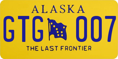 AK license plate GTG007