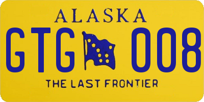 AK license plate GTG008