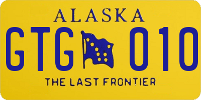 AK license plate GTG010