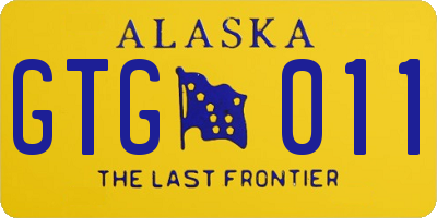 AK license plate GTG011