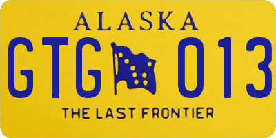 AK license plate GTG013