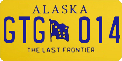 AK license plate GTG014