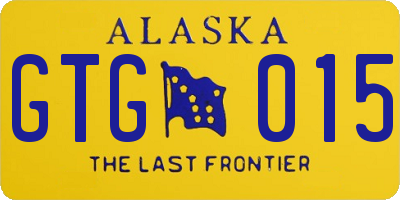 AK license plate GTG015