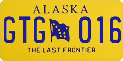 AK license plate GTG016