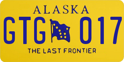 AK license plate GTG017