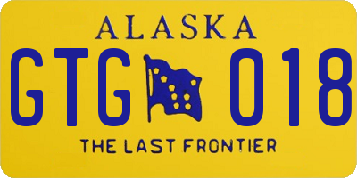 AK license plate GTG018
