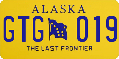 AK license plate GTG019