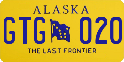 AK license plate GTG020