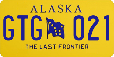 AK license plate GTG021