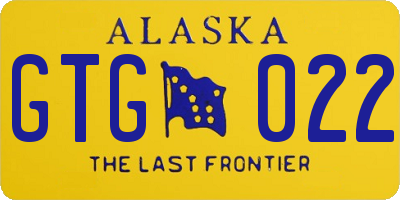 AK license plate GTG022