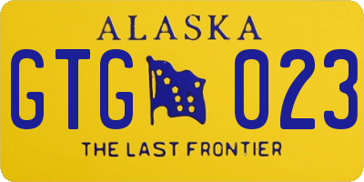 AK license plate GTG023