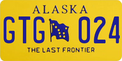 AK license plate GTG024