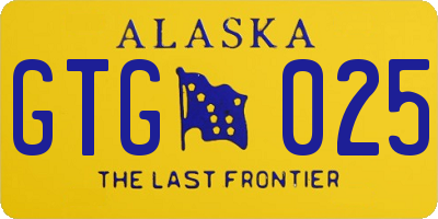 AK license plate GTG025