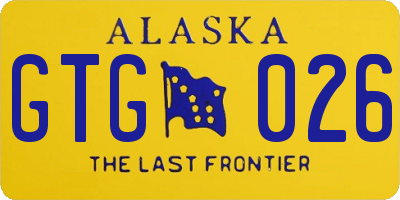 AK license plate GTG026