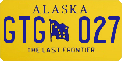 AK license plate GTG027